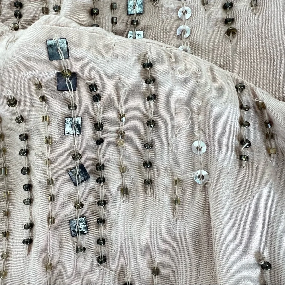 ANTHROPOLOGIE x Velvet Jonelle Beaded Sequins Viscose Boho Top Blouse Sz M NWT - Picture 14 of 14